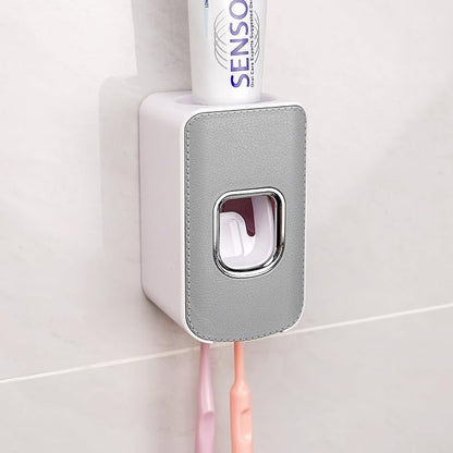 2 Slot Plastic Toothbrush Holder and Toothpaste Dispenser Wall Mounted - Image 7