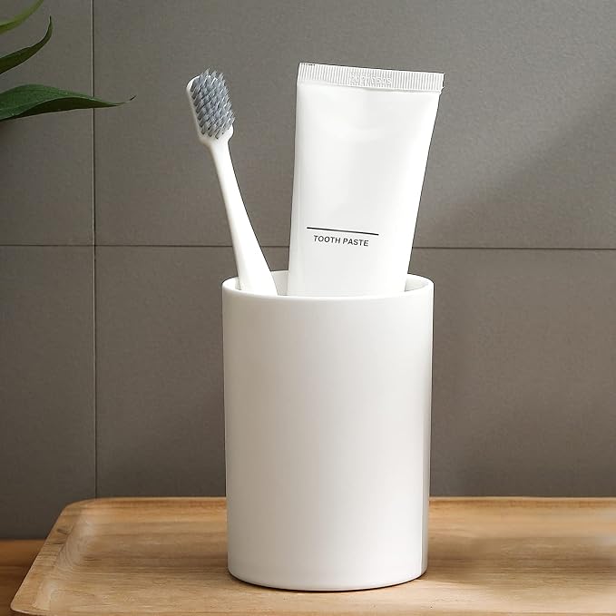 Bathroom Tumbler 10.5oz Reusable Unbreakable Toothbrush Cup 300ml by DeTii