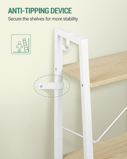 Hzuaneri Ladder Shelf, Freestanding Corner Storage Shelf | Bookcase - Image 4
