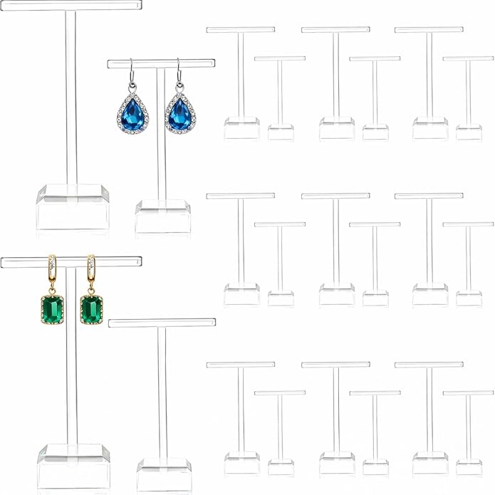 Acrylic Earrings Display Holder T-bar Earrings Stand Holder Tree Stand by Jetec