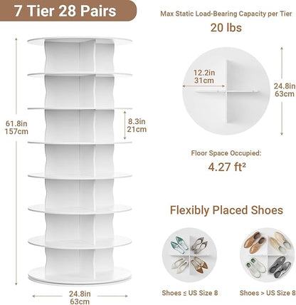 7-Tier Rotating Standing Shelf Unit - Image 2