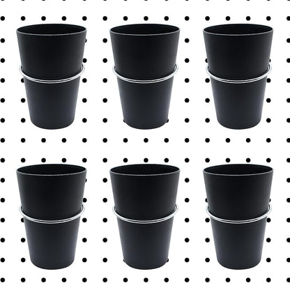 6 Set Pegboard Bins with Rings, Pegboard Cups Included, Pegboard Cup Holder - Image 7