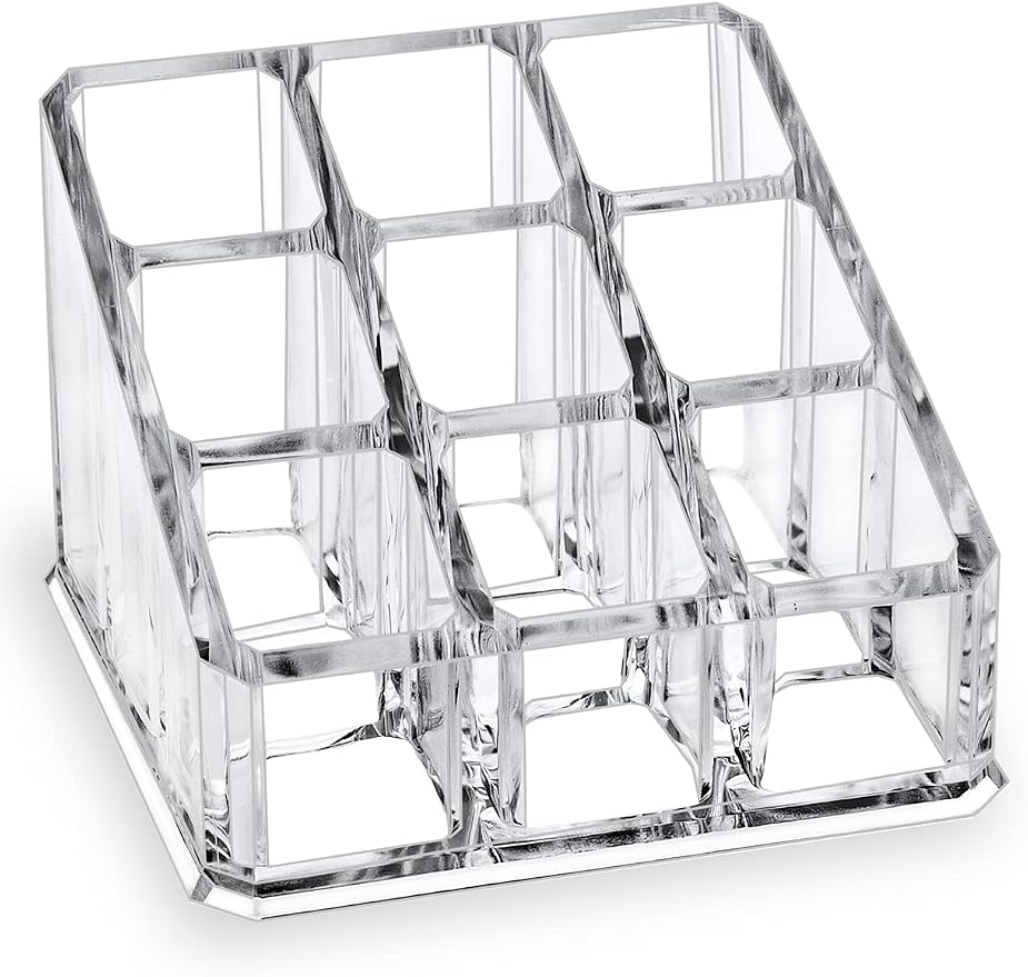 MOSIKER Lipstick Lip Gloss Organizer, Small Clear Acrylic Compact Essential Oil by MOSIKER
