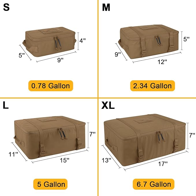 PETAC GEAR 4 PCS Tactical Modular Packing Cubes - Image 3