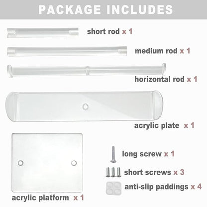 Bigfety Acrylic Headband Holder, 2-Tier Hair Accessories Organizer Clear Stand - Image 6