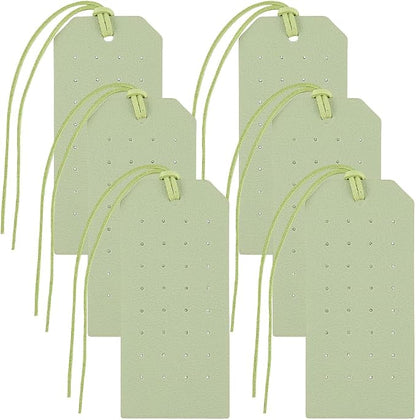 6PCS Pierced Leather Earring Displays Card 1.2mm 32 Holes Portable PU Leather - Image 7