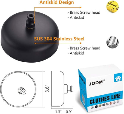 JOOM Retractable Clothesline Stainless Steel Heavy Duty 9Feet - Image 3