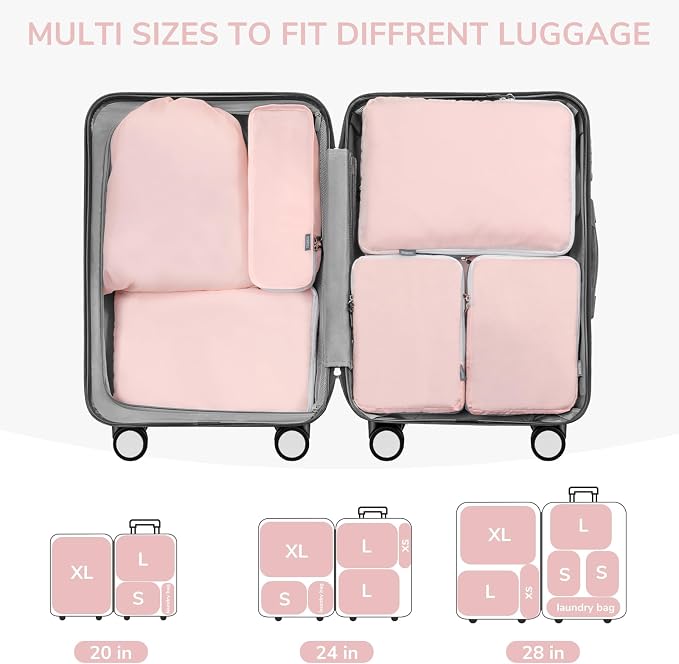 CherryNow Compression Packing Cubes, 7 Set Packing Cubes - Image 5