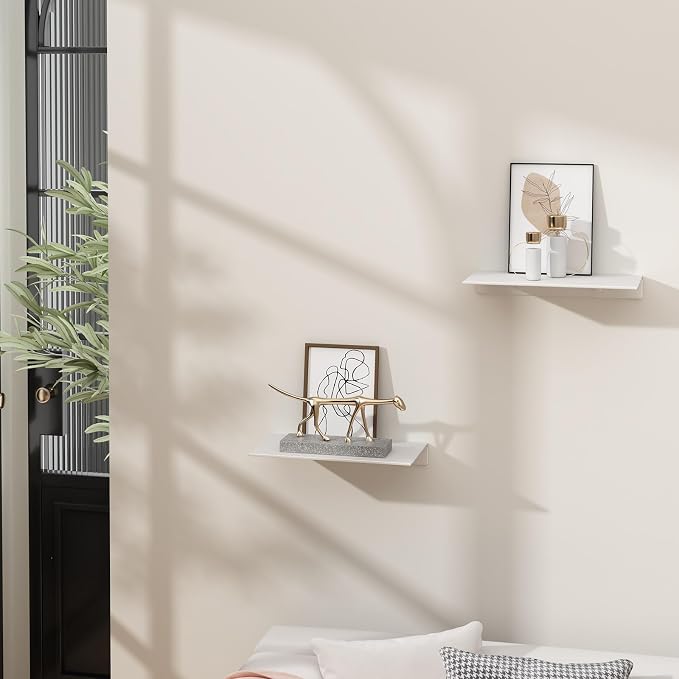 Danpoo 8 inch White Small Floating Shelves - Image 2