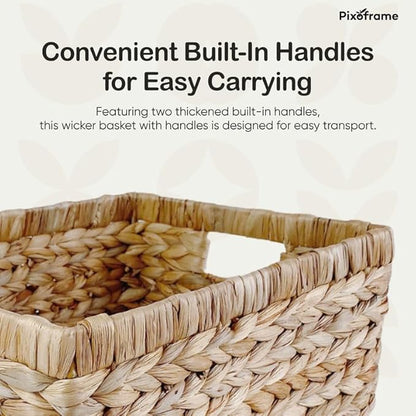 Large Rectangular Handwoven Wicker Basket - Image 5