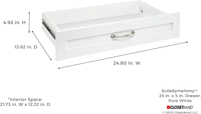 ClosetMaid SuiteSymphony Wood Closet Drawer, Add On Accessory, Shaker Style - Image 3