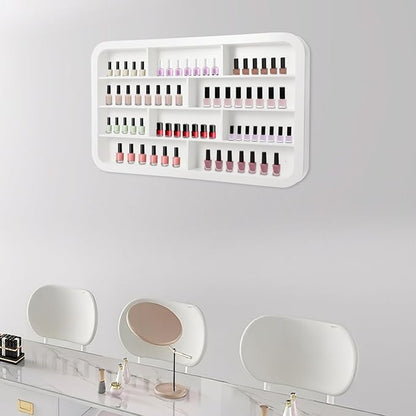 Hanging Nail Polish Display Rack, 4-Tier Wall Mount Nail Polish Organizer - Image 5