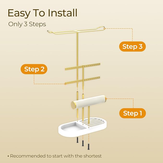 3 Tiers Jewelry Organizer, Earring Holder Organizer - Image 6
