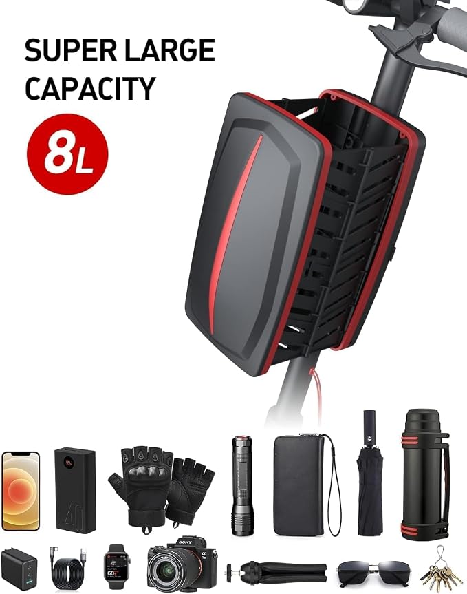 Scooter Bag 8L, Electric Scooter Basket Foldable Waterproof Universal, Bike - Image 3