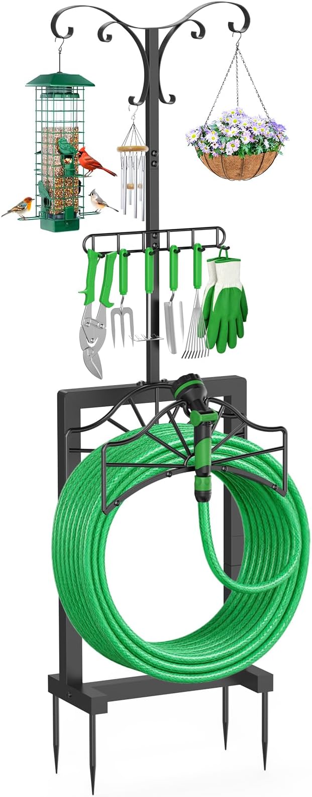 71 Inch Garden Hose Holder, Heavy Duty Free Standing Hose Rack by Lovind