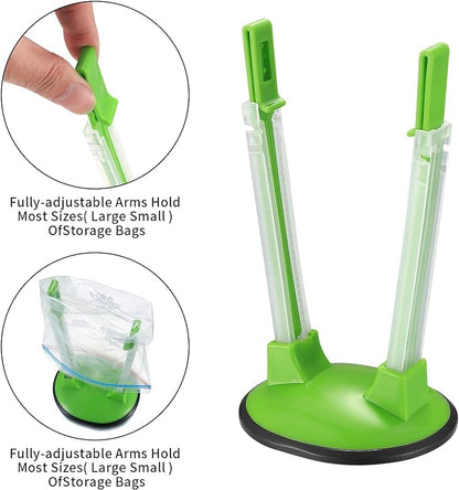 2 Pcs Baggy Rack, Freezer Bag Holder Stand, Adjustable Food Storage Holders - Image 3