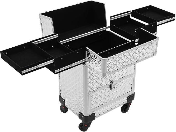 Rolling Makeup Case, Nail Storage Box - Image 4