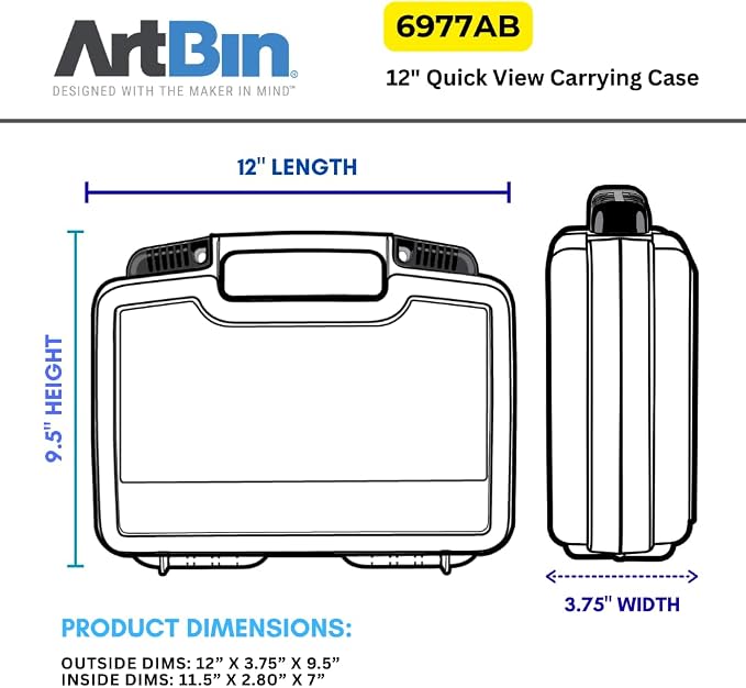 ArtBin 6977AB 12 inch Quick View Deep Base Carrying Case, Portable Art & Craft - Image 4