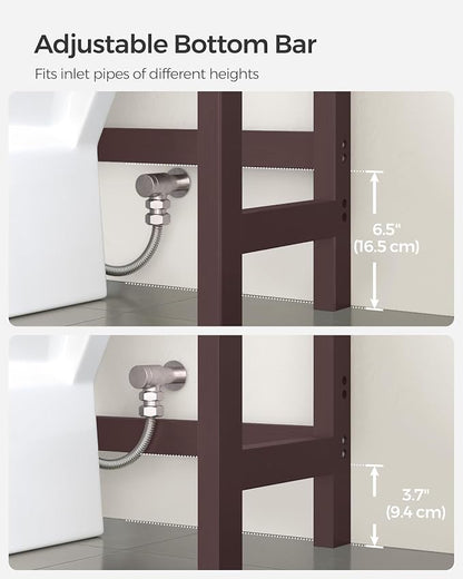 SONGMICS Over The Toilet Storage, 3-Tier Over Toilet Bathroom Organizer - Image 5
