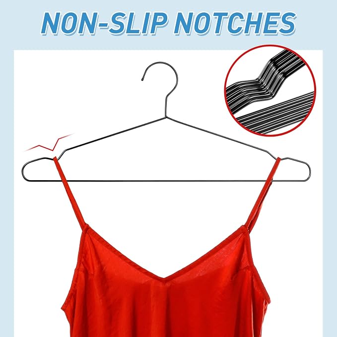 Wesiti 100 Pcs Stainless Steel Metal Hangers Wire Hangers - Image 4