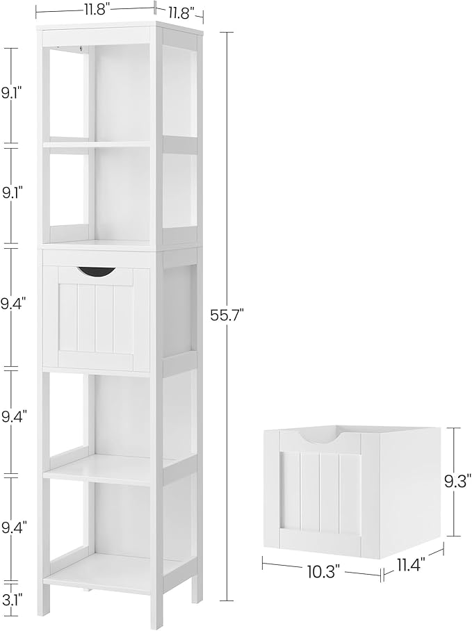 VASAGLE Storage Cabinet, Storage Organizer Rack Stand - Image 3