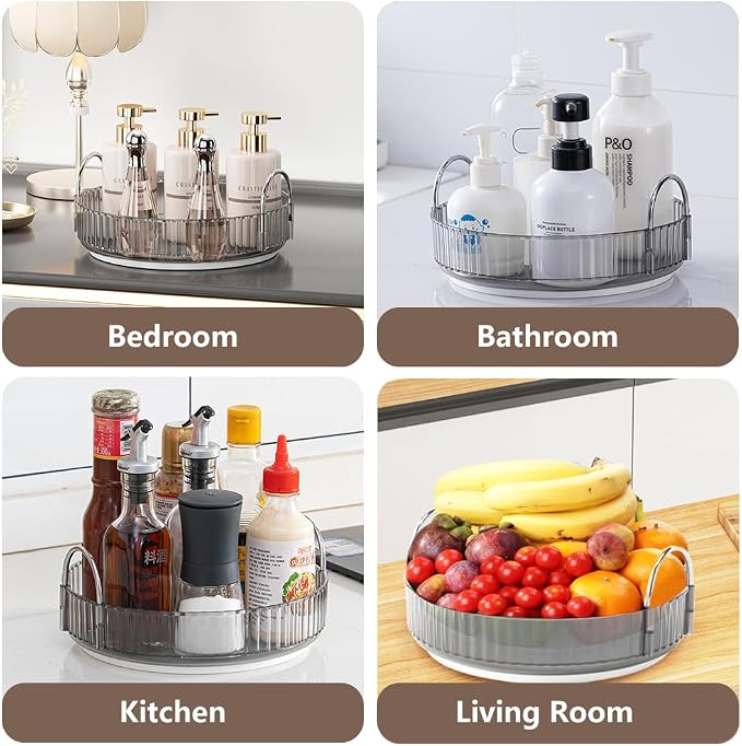 Rotating Makeup Organizer for Vanity, Spinning Cosmetics Storage for Bathroom - Image 6
