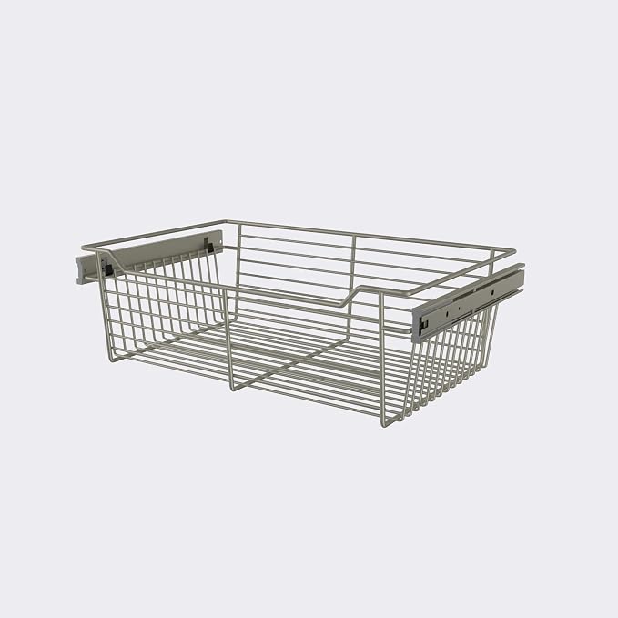Classic 24" Closet Wire Basket in Satin Metal by CustomClosets