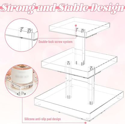 3 Tier Perfume Organizer, Acrylic Perfume Organizer Stand - Image 4