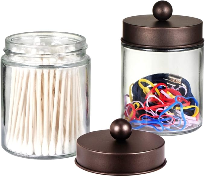 Amolliar Apothecary Jars Bathroom Storage Organizer - Image 3