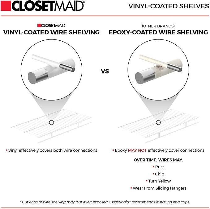 ClosetMaid ShelfTrack Wire Closet Organizer System, Adjustable from 4 to 6 Ft. - Image 8