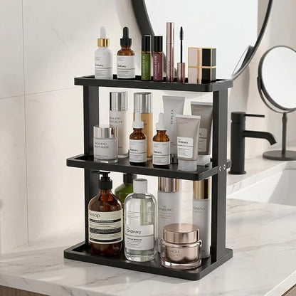 PEKER Bamboo Bathroom Organizer Countertop – Vanity Storage Shelf - Image 9