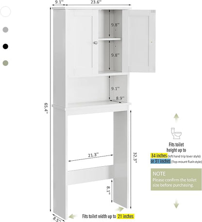 Over the Toilet Storage Cabinet, Bathroom Storage Organizer Over Toilet - Image 2