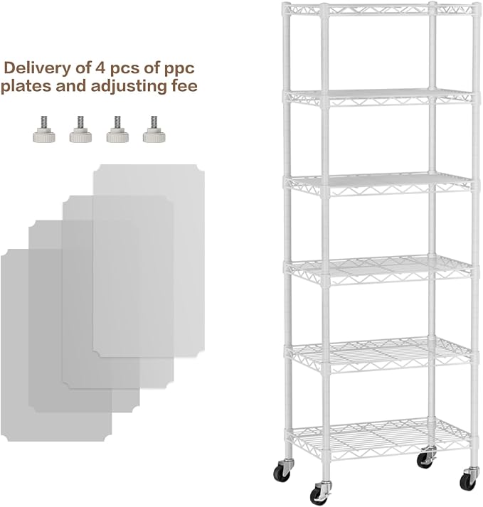 Golpart Small Shelves Storage Wire Metal Adjustable Shelf Unit - Image 4