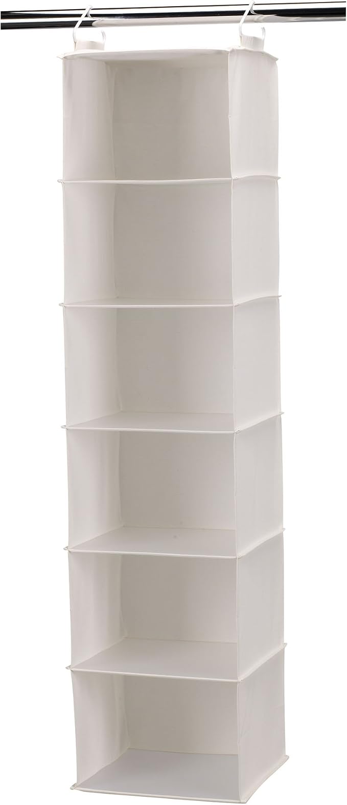 Household Essentials 311312 Hanging Closet Organizer | 6-Shelves | Natural by HouseholdEssentials
