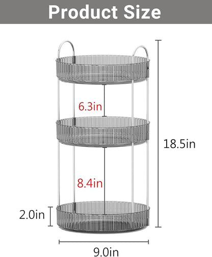360 Rotating Makeup Organizer, 3 Tier Large Capacity Make Up Organizers and - Image 2