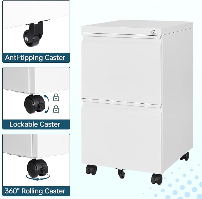 MIIIKO 2 Drawer File Cabinet - Image 7