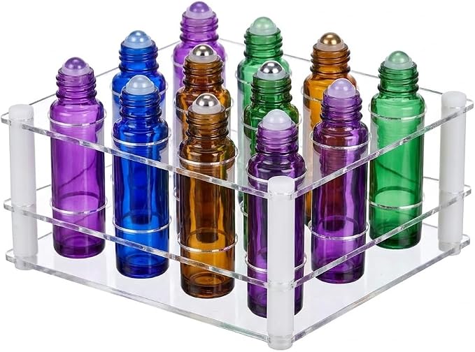 BOXIN 12Slots Roller Bottles Holder, Perfect Vertically Hold by BOXIN%C2%AE
