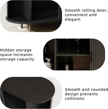 Buffet Sideboard Cabinet with Storage, Modern Accent Coffee Bar Console Table - Image 4