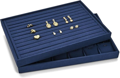 7 Slots Microfiber Jewelry Tray, Ring Display Earring Display Tray, Ring - Image 7