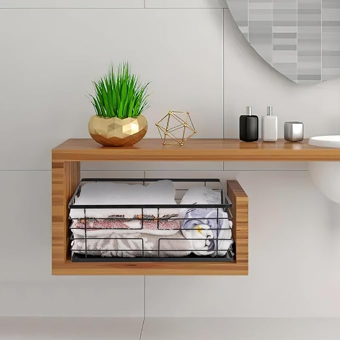 TOPZEA Black Metal Food Storage Basket - Image 8