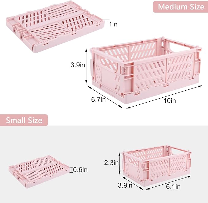 Plastic Baskets for Desk Organizing, Drawer Organizer, 2 Medium+2 Small Durable - Image 2