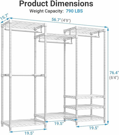VIPEK V5 Medium Portable Closet Wardrobe Heavy Duty Clothes Rack, Freestanding - Image 5