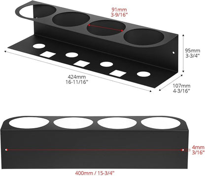 QWORK 4-Spray Bottle Holder Organizer, Wall Mount Aerosol Can Storage Rack - Image 5
