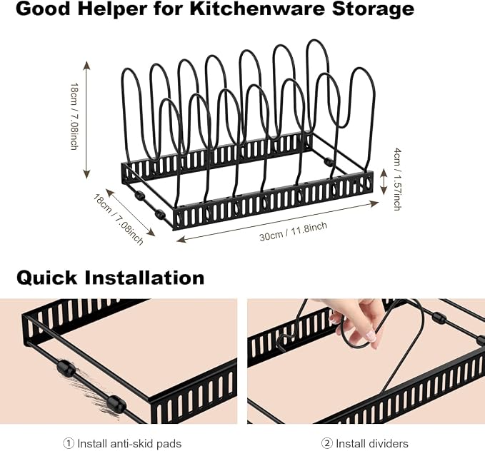 Housolution Pot and Pan Organizer Rack - Image 5