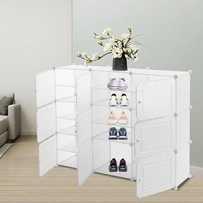 Shoe Rack, 49.61*12.6*37.8in Free Standing Shelf 36 Pair Diy Shoe Storage Shelf - Image 6
