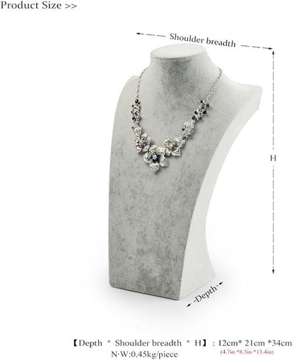 Oirlv Velvet 3-Dimensional Jewelry Stand Necklace Pendant Chain Jewelry Bust - Image 3