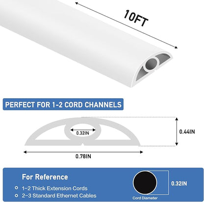 Floor Cord Cover Self Adhesive Cord Hider Floor Extension Cord Covers - Image 2