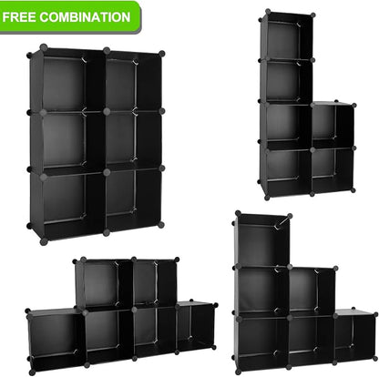 TUMUCUTE Cube Storage Organizer, 6-Cube DIY Plastic Closet Cabinet Modular - Image 4
