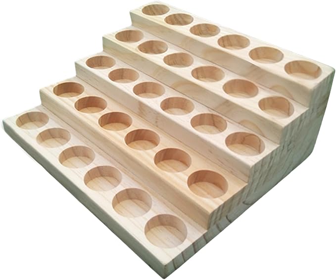 Wooden Essential Oil Display Stand 5 Tier Essential Oil Holder Solid Wood by LONG+TAO