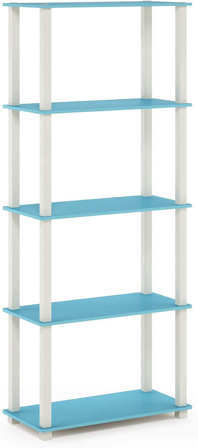 Furinno TURN-S-TUBE Book Shelf, 5-Tier Toolless Storage Shelves - Image 5